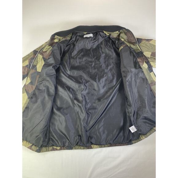 Kendall & Kylie Bomber Jacket Women's Size Small Green Camo Quilted Longline - Picture 8 of 10